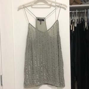 Sparkle, sequin silk top